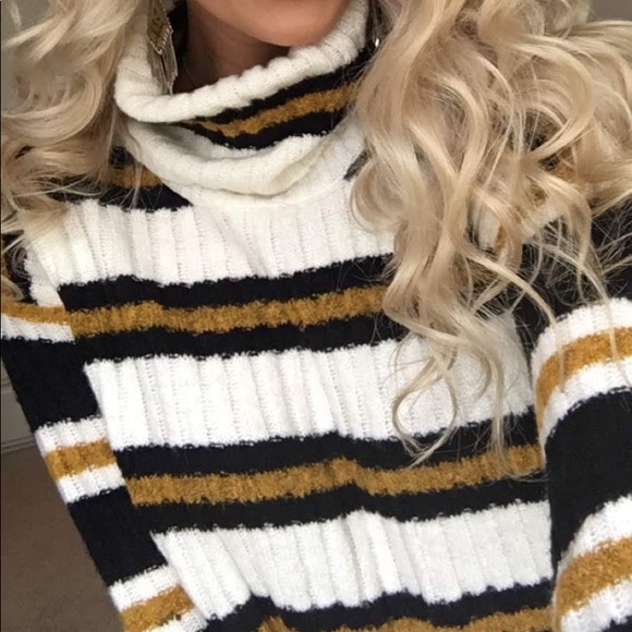 Striped Turtleneck Sweater - Picture 2 of 2